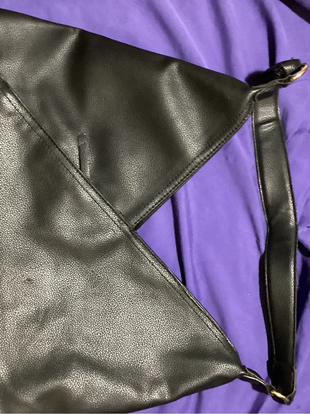 Black‎ AK Embossed Leather Hobo Bag